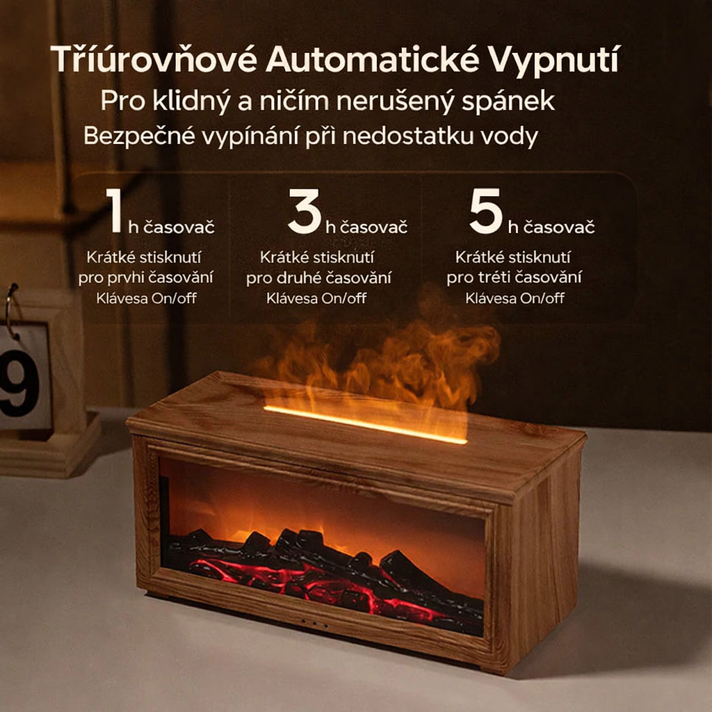 Aroma difuzér s efektem krbu + 6 OLEJÍČKŮ ZDARMA
